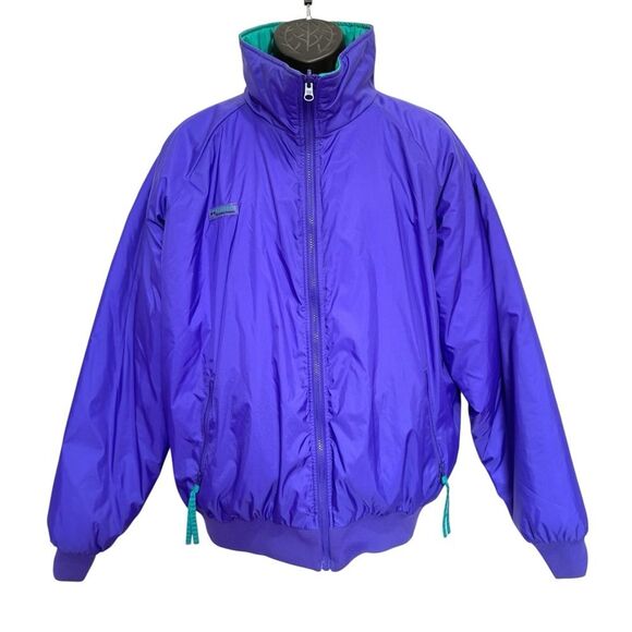 Vintage Columbia Reversible Purple Green Winter Jacket 90s Men’s Sz XL - Picture 2 of 15
